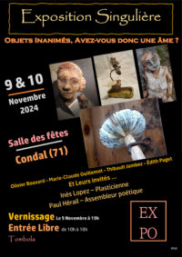 Exposition singulière 9 et 10 novembre 2024 – objets animés