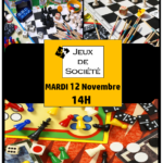 le mardi 5 novembre à 14h, le club de la bonne humeur vous invite à la Ballade du Phoque pour un après-midi Jeux de Société